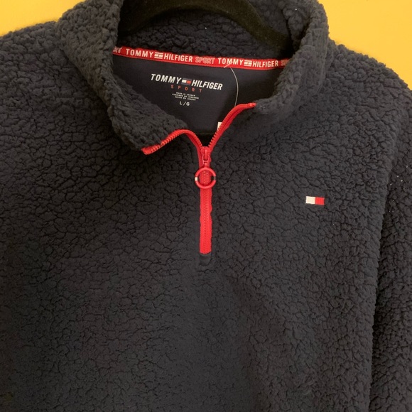 Tommy Hilfiger Half Zip Sherpa - Picture 2 of 3